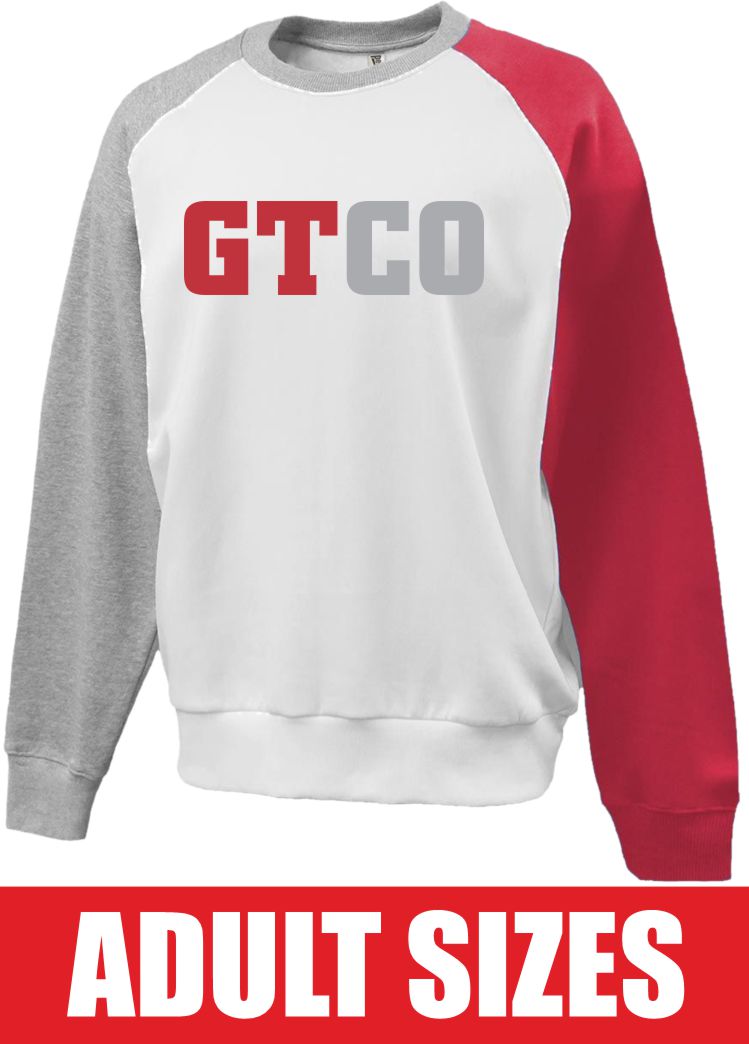 8570 colorblock fleece crew